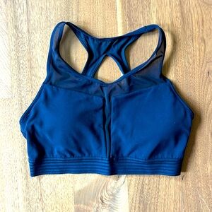 Athleta navy blue sports bra with mesh details. Small. 💙🙏🏽